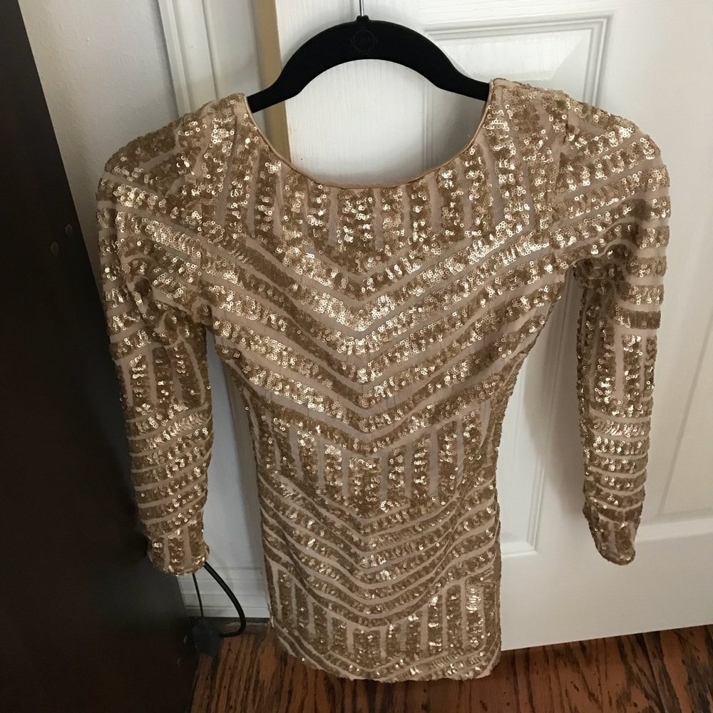 Gold & cream bodycon dress!